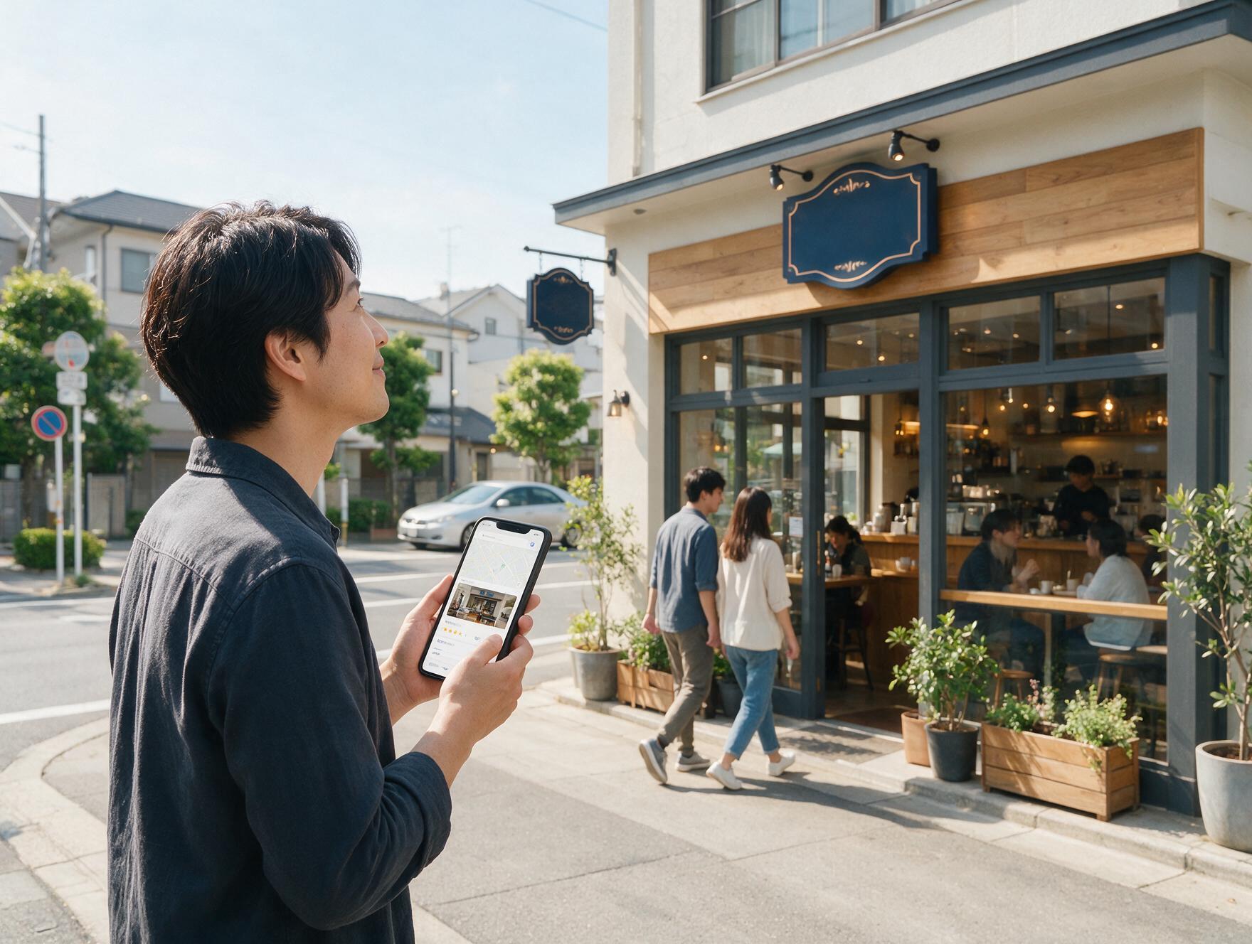 店舗の検索情報を確認しながら来店する利用者